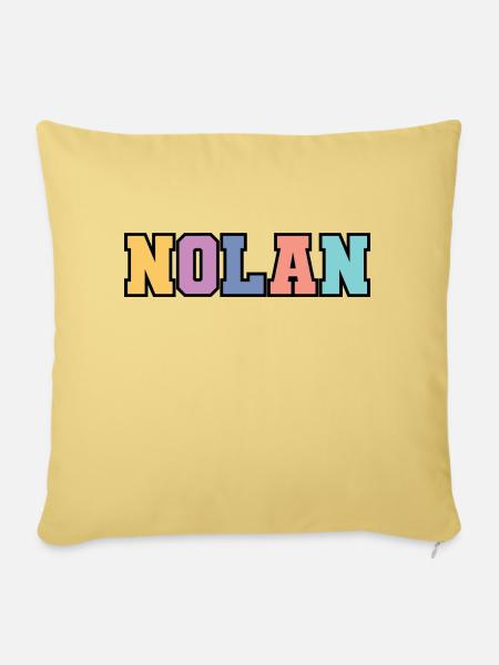 Name - Nolan - Sofakissen mit Füllung 45 x 45 cm - Hellgelb