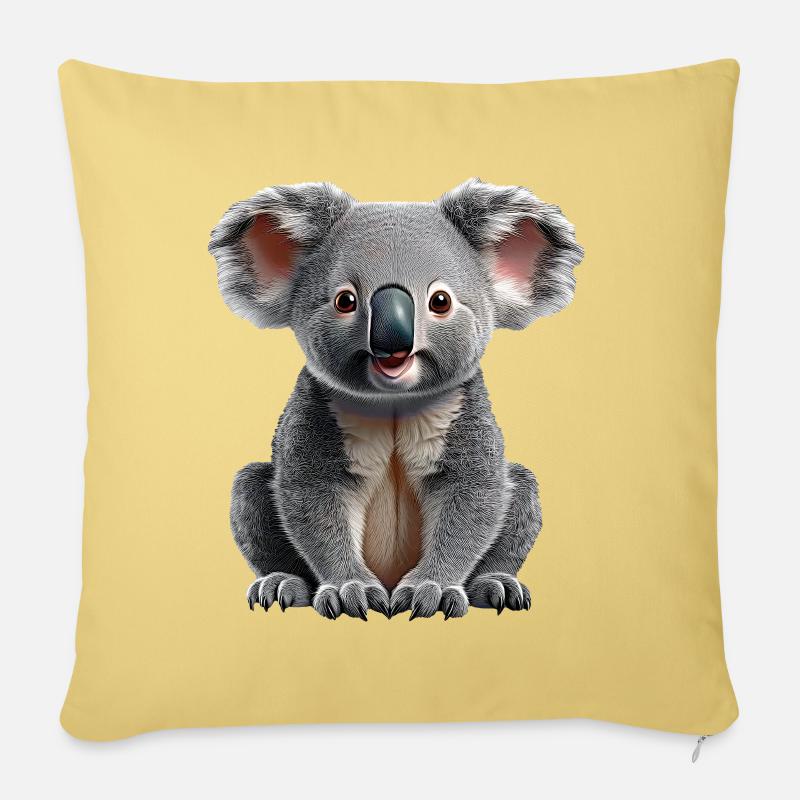 Koala - Sofakissen mit Füllung 45 x 45 cm - Hellgelb