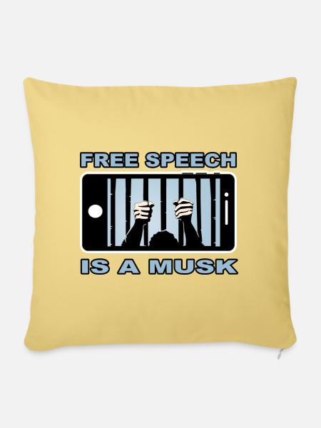 Free Speech - Sofakissen mit Füllung 45 x 45 cm - Hellgelb