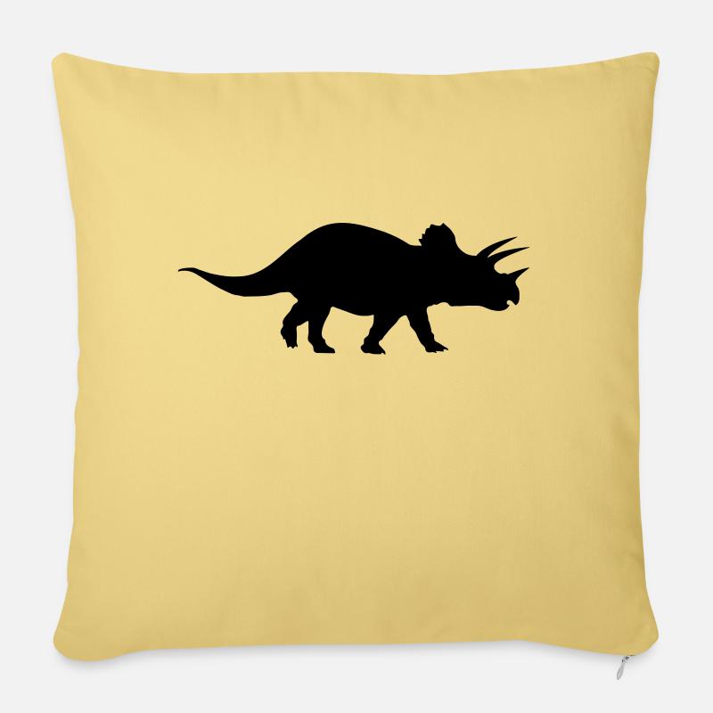 Triceratops - Sofakissen mit Füllung 45 x 45 cm - Hellgelb