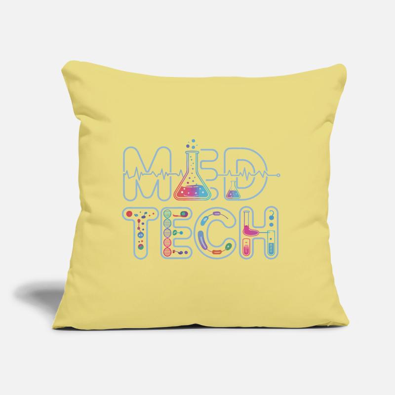 MedTech Laboratory Neon Science Design Sofa pillow with filling 45cm x 45cm