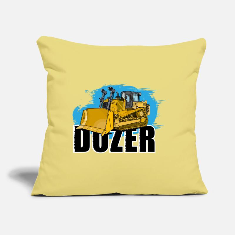 Bulldozer oder Planierraupe Sofakissen mit Füllung 45 x 45 cm