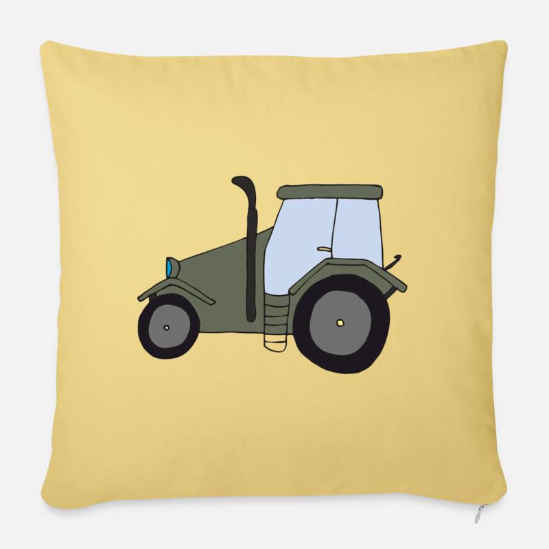 traktor oldtimer - Sofakissen mit Füllung 45 x 45 cm - Hellgelb