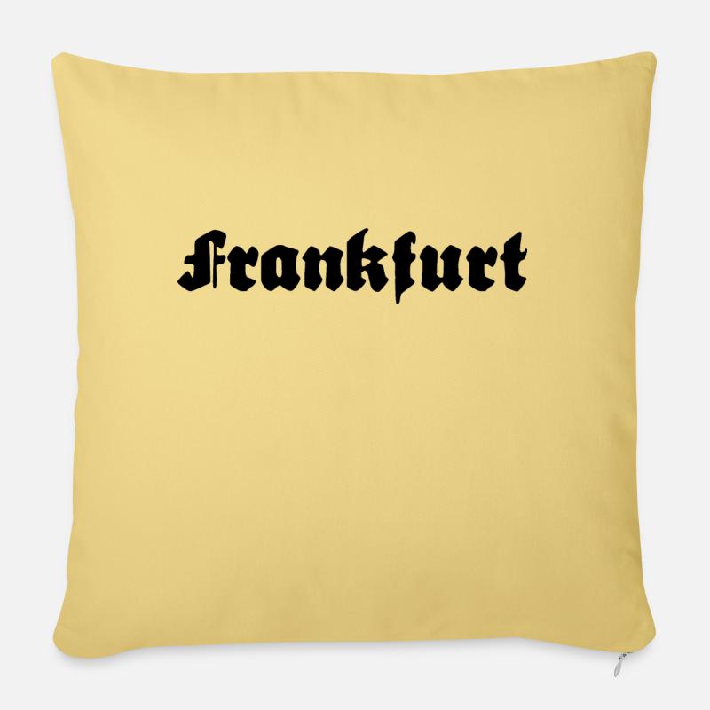 Francfort - Coussin et housse de 45 x 45 cm - jaune délavé