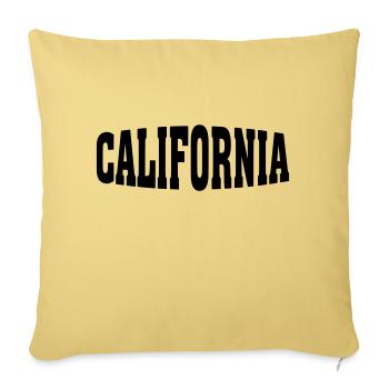 Californie 1 - Coussin et housse de 45 x 45 cm - jaune délavé - Devant
