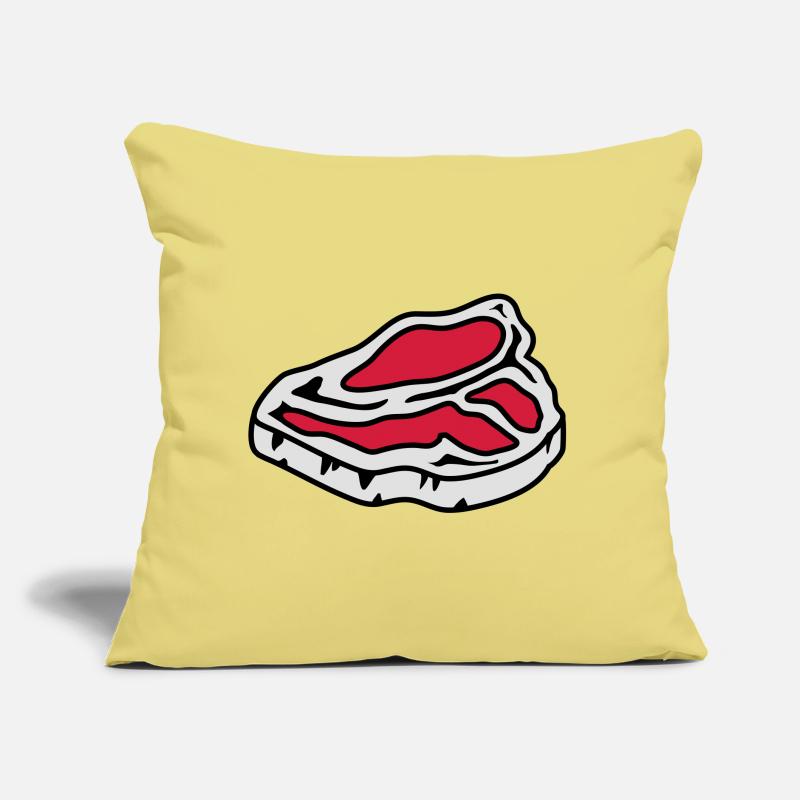 A raw steak Sofa pillow with filling 45cm x 45cm