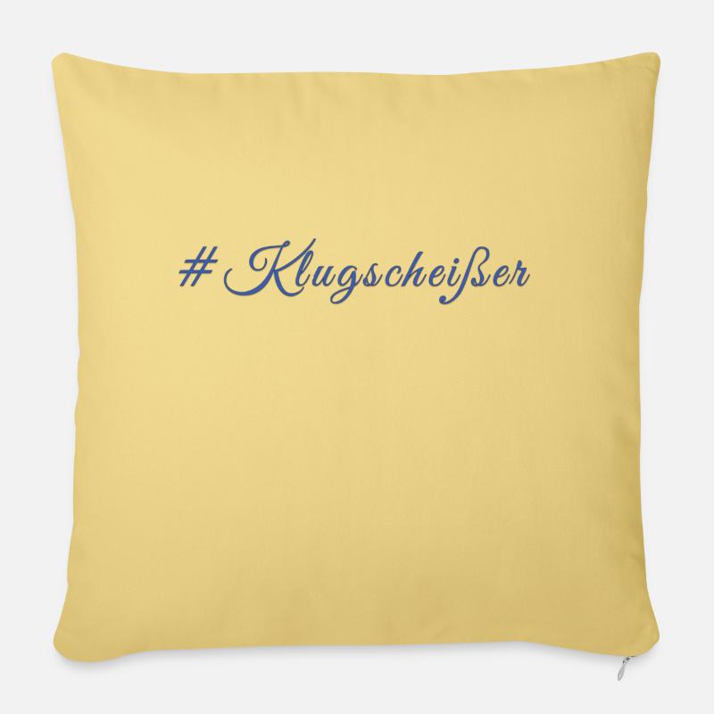 #Klugscheißer - Sofakissen mit Füllung 45 x 45 cm - Hellgelb