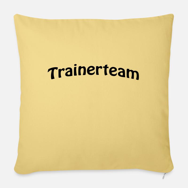 trainerteamschrift - Sofakissen mit Füllung 45 x 45 cm - Hellgelb