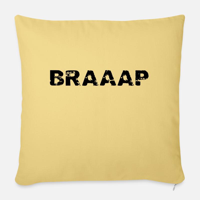 BRAAAP - Sofa pillow with filling 45cm x 45cm - washed yellow