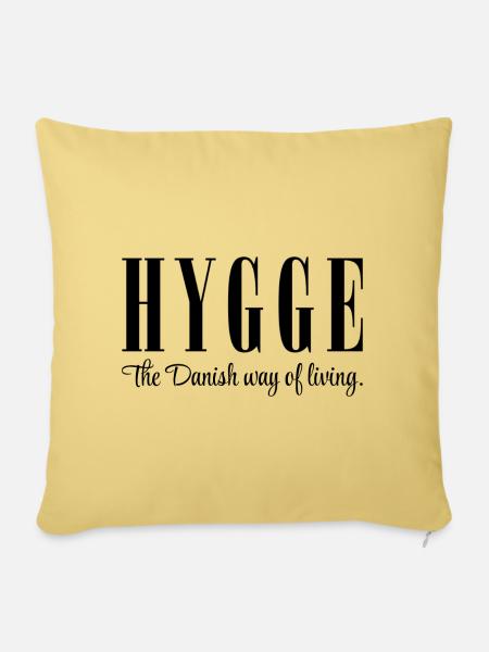 HYGGE - THE DANISH WAY OF LIVING - COZY - Sofakissen mit Füllung 45 x 45 cm - Hellgelb