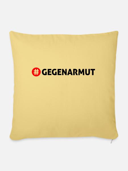 Gegen Armut - Sofakissen mit Füllung 45 x 45 cm - Hellgelb