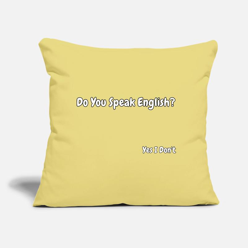 Conception drôle de blagues en anglais Coussin et housse de 45 x 45 cm