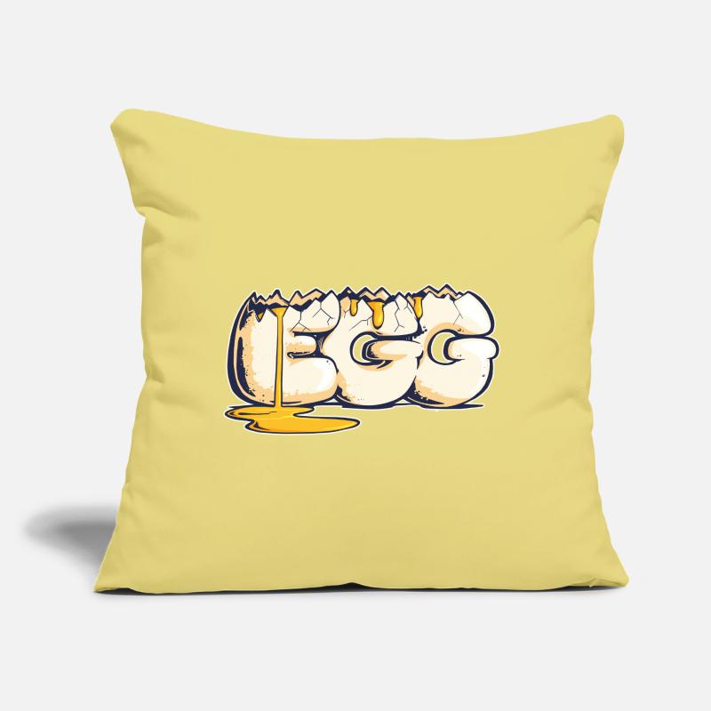 Egg, Drawn Word (2) Sofa pillow with filling 45cm x 45cm