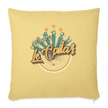 Made in Le Cailar - Coussin et housse de 45 x 45 cm - jaune délavé - Devant