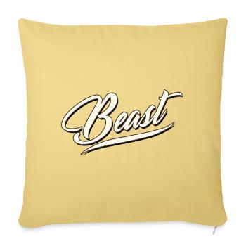 mode bête gym entraînement kraft forte puissance énergie - Coussin et housse de 45 x 45 cm - jaune délavé - Devant