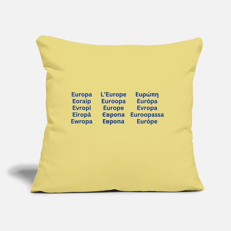 European Unity - languages Sofa pillow with filling 45cm x 45cm