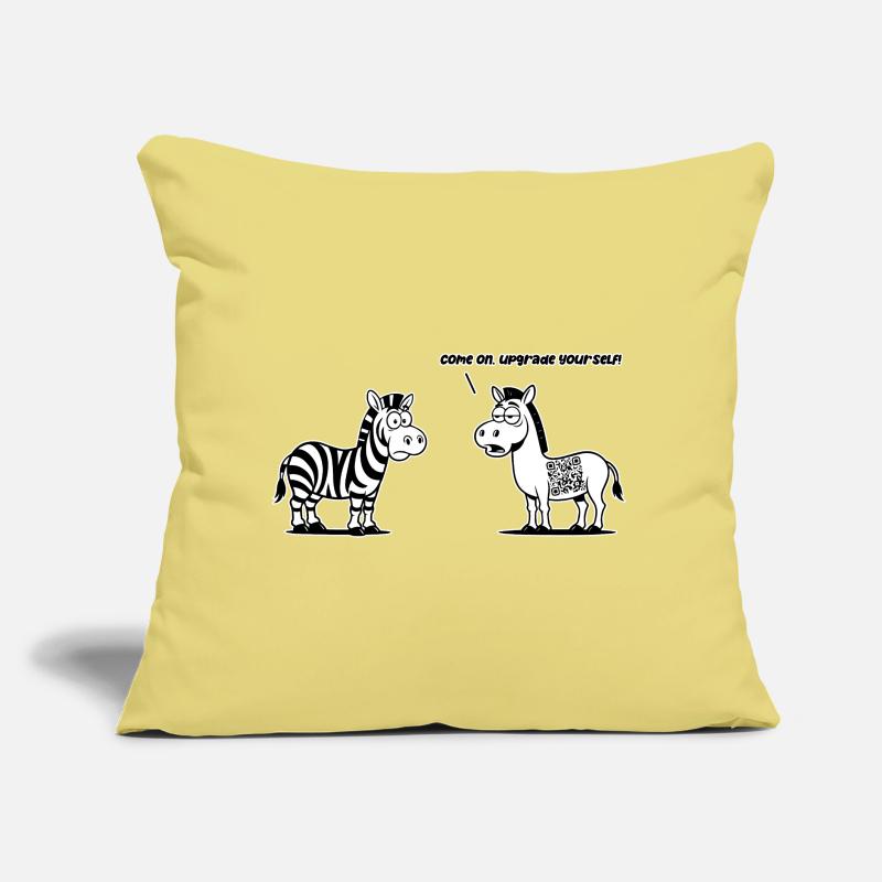 Funny Zebra with QR Code Upgrade Sofa pillow with filling 45cm x 45cm