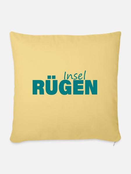 RÜGEN - Sofakissen mit Füllung 45 x 45 cm - Hellgelb