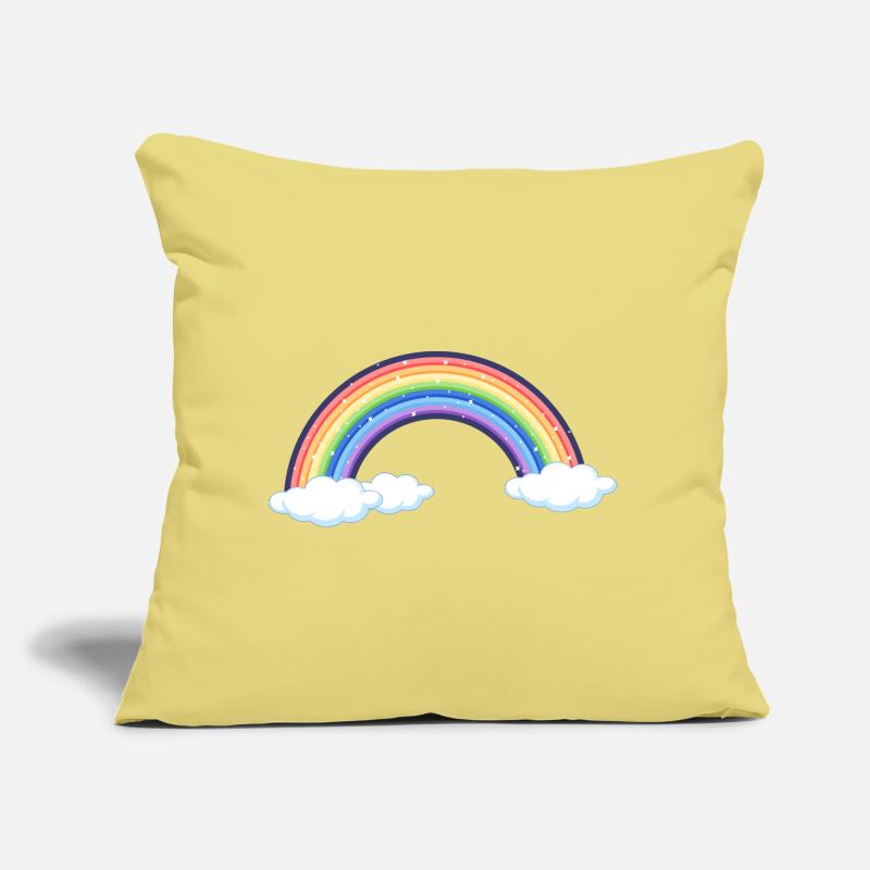 Lebendiger Regenbogen über den Wolken Sofakissen mit Füllung 45 x 45 cm
