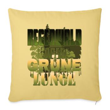 Forêt tropicale notre poumon vert Nature - Protection du climat - Coussin et housse de 45 x 45 cm - jaune délavé - Devant