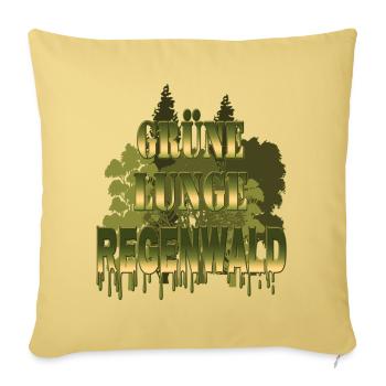 grüne Lunge Regenwald - Sofakissen mit Füllung 45 x 45 cm - Hellgelb - Vorne