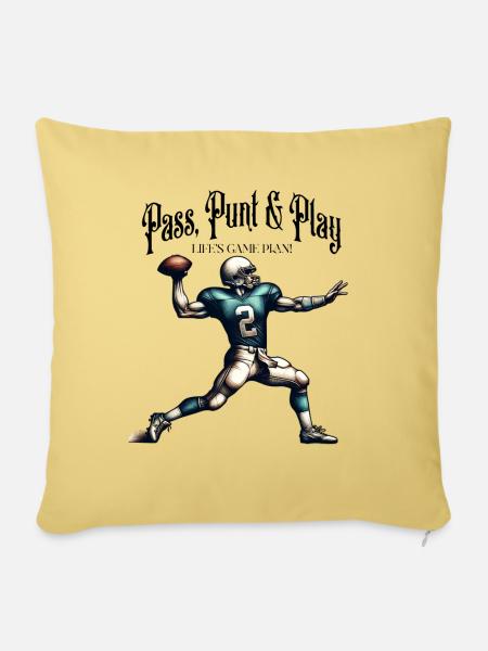 Quarterback Action - Sofakissen mit Füllung 45 x 45 cm - Hellgelb