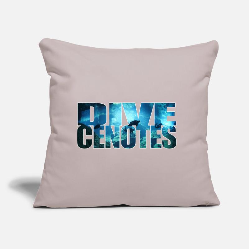 Dive Cenotes - Plongée à Cenotes Coussin et housse de 45 x 45 cm