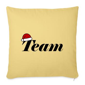 Équipe Chapeau de Noël - Coussin et housse de 45 x 45 cm - jaune délavé - Devant