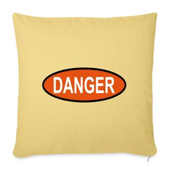 Danger - Sofakissen mit Füllung 45 x 45 cm - Hellgelb - Vorne