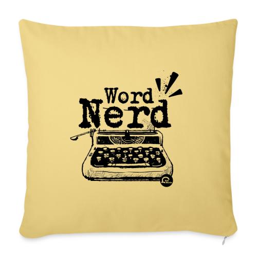 Word Nerd! (black) - Sofapute med fylling 45 x 45 cm