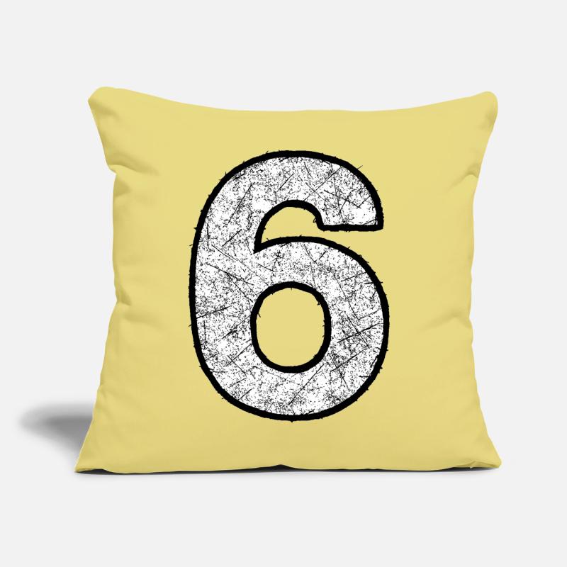 Six digits with scratch texture Sofa pillow with filling 45cm x 45cm