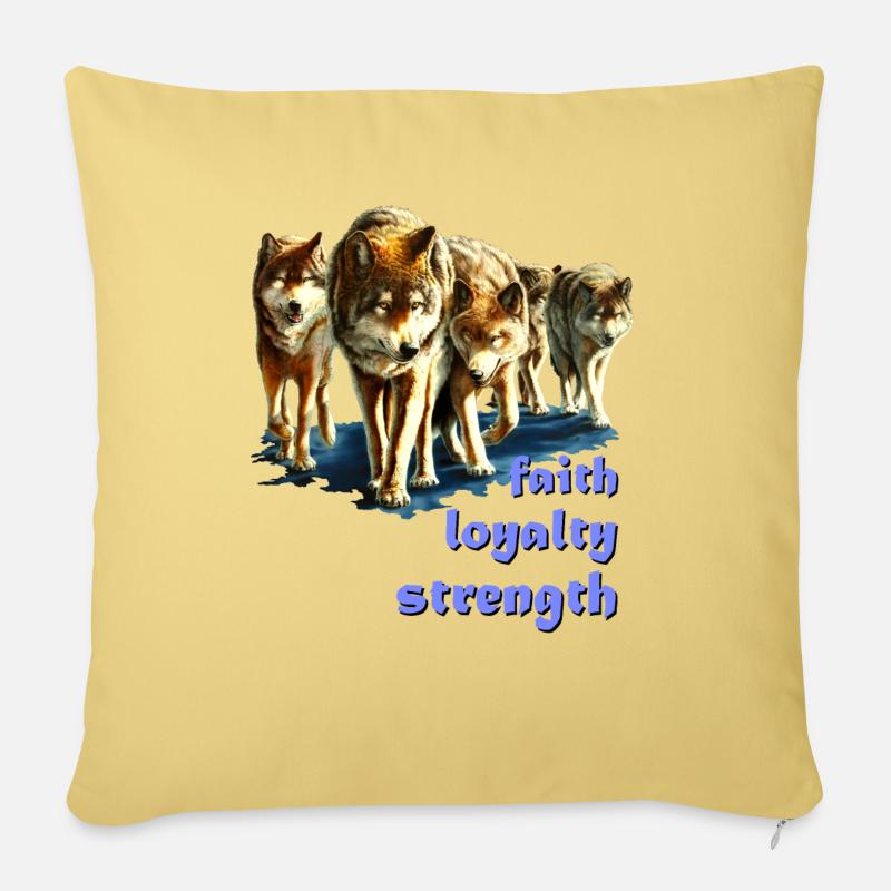 Pack 4 - Coussin et housse de 45 x 45 cm - jaune délavé