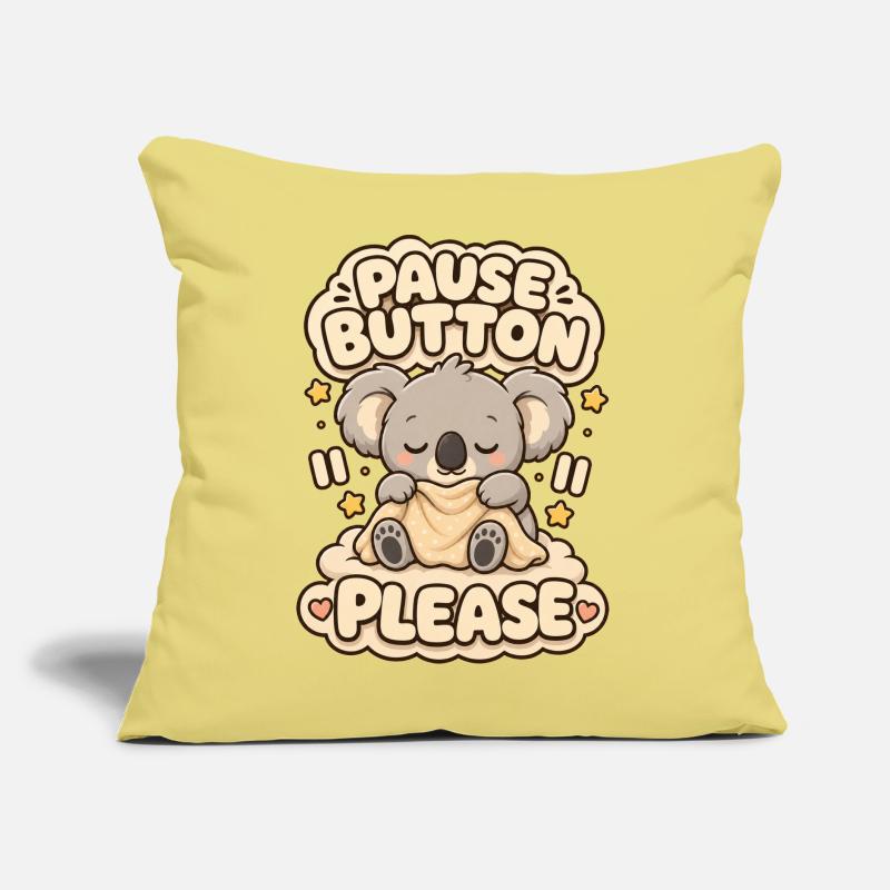 Pause Button Please Koala Sofakissen mit Füllung 45 x 45 cm