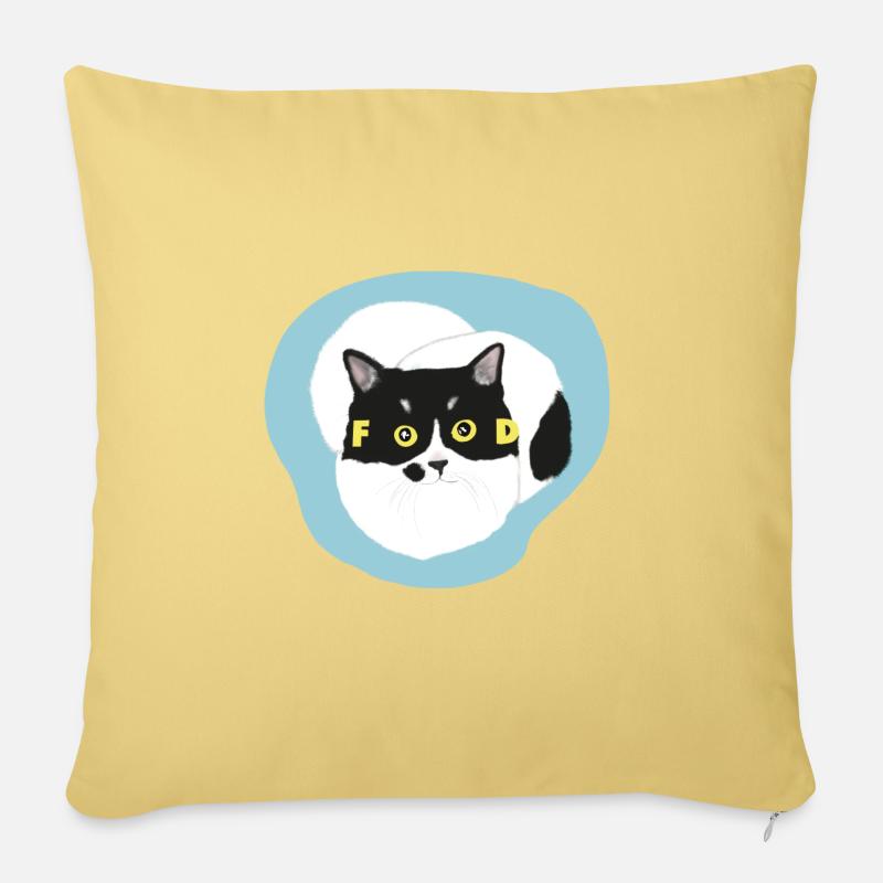 Croquettes - Coussin et housse de 45 x 45 cm - jaune délavé