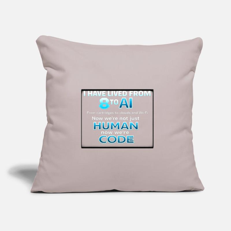 From human to code Sofa pillow with filling 45cm x 45cm