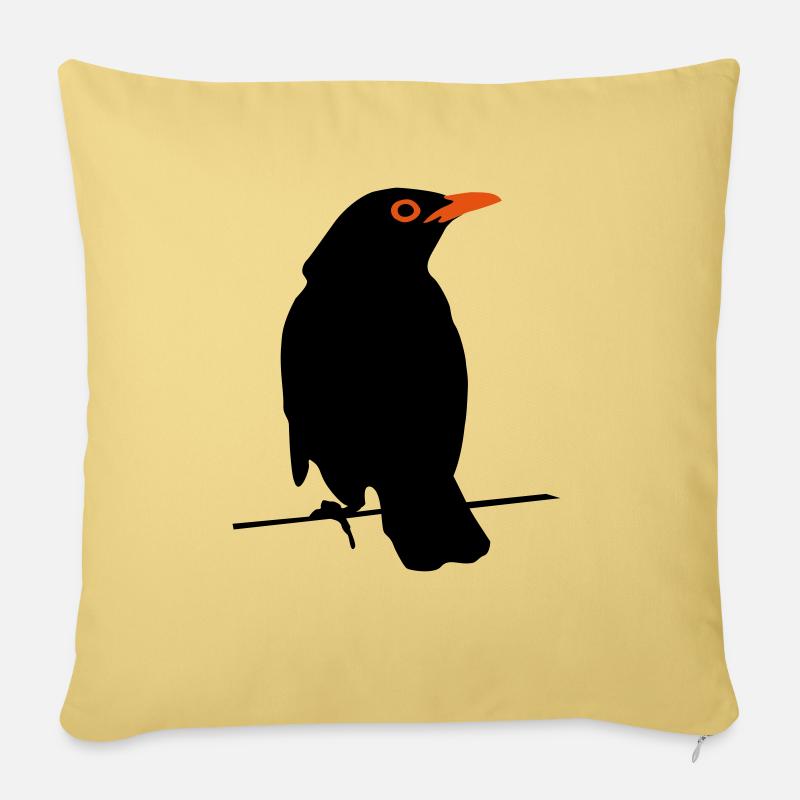 Amsel - Sofakissen mit Füllung 45 x 45 cm - Hellgelb