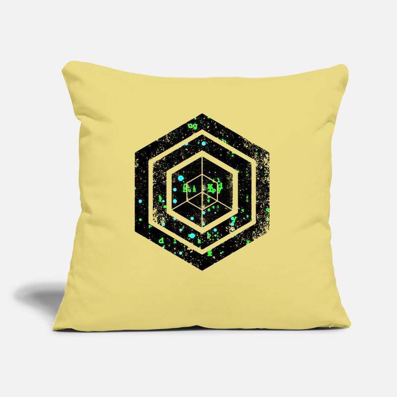 Hexagon-Programmierung Programmierer Codierung geometrisch Sofakissen mit Füllung 45 x 45 cm