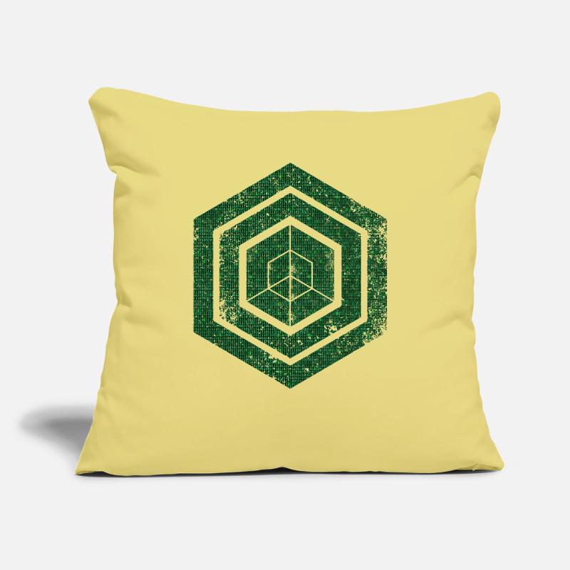 Codage géométrique du programmeur de programmation hexagonale Coussin et housse de 45 x 45 cm