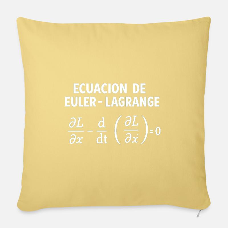 EC-EULER-LAGRANGE - Coussin et housse de 45 x 45 cm - jaune délavé