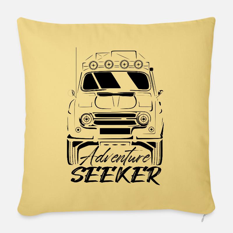 AVENTURE SEEKER - AVENTURE ROAD TRIP 4L RAID - Coussin et housse de 45 x 45 cm - jaune délavé