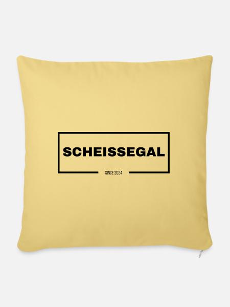 SCHEISSEGAL | since 2024 - Sofakissen mit Füllung 45 x 45 cm - Hellgelb