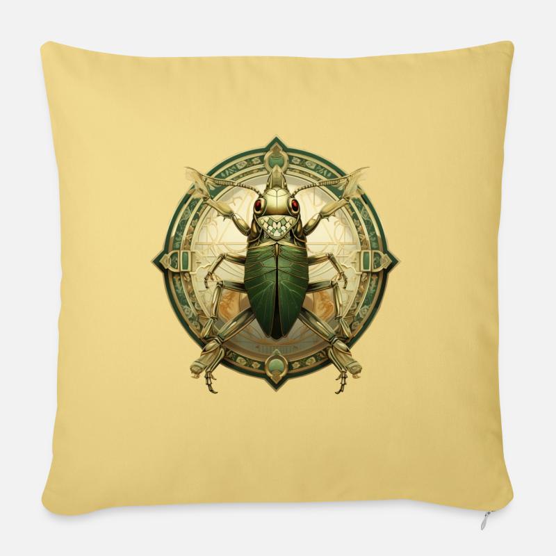 Cricket-Token - Sofakissen mit Füllung 45 x 45 cm - Hellgelb