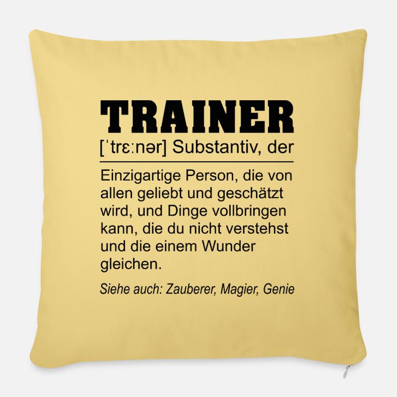 Trainer Definition - Sofakissen mit Füllung 45 x 45 cm - Hellgelb
