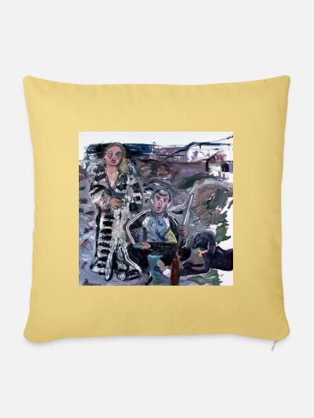 Couple - Sofakissen mit Füllung 45 x 45 cm - Hellgelb