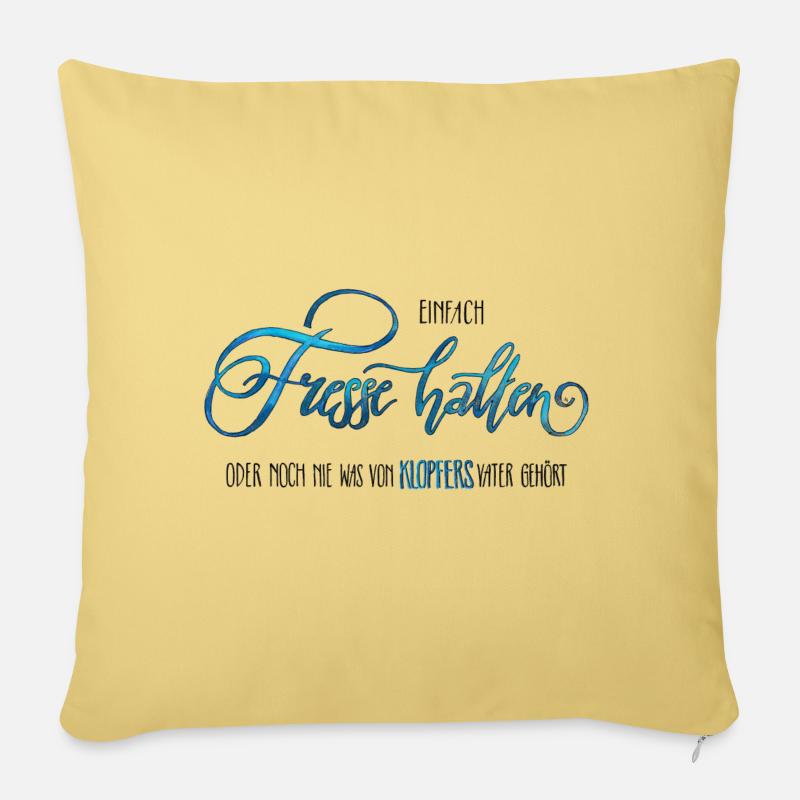La ferme - Coussin et housse de 45 x 45 cm - jaune délavé