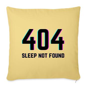 404 Sleep Not Found - Sofa pillow with filling 45cm x 45cm - washed yellow - Front