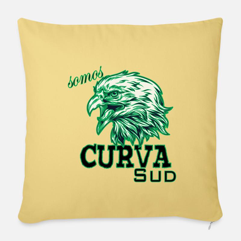 somos Curva Sud - Coussin et housse de 45 x 45 cm - jaune délavé