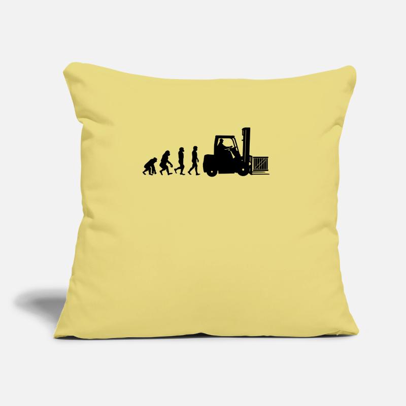 Evolution eines Staplerfahrer Sofakissen mit Füllung 45 x 45 cm