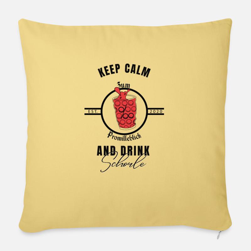 keep calm - Sofakissen mit Füllung 45 x 45 cm - Hellgelb