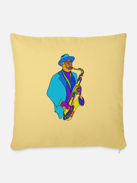 Sax - Sofakissen mit Füllung 45 x 45 cm - Hellgelb